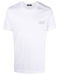 T-shirt à col rond blanc Kiton