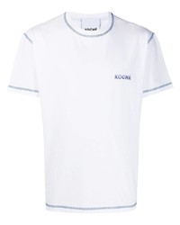 T-shirt à col rond blanc Koché
