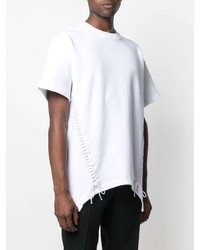 T-shirt à col rond blanc Helmut Lang