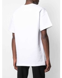 T-shirt à col rond blanc Helmut Lang