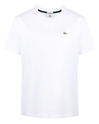 T-shirt à col rond blanc lacoste live
