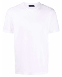 T-shirt à col rond blanc Lardini