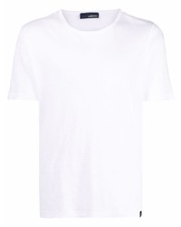 T-shirt à col rond blanc Lardini