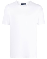 T-shirt à col rond blanc Lardini