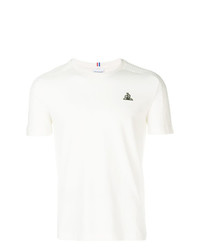 T-shirt à col rond blanc Le Coq Sportif