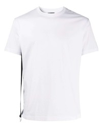 T-shirt à col rond blanc Les Hommes