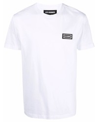 T-shirt à col rond blanc Les Hommes