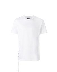 T-shirt à col rond blanc Les Hommes