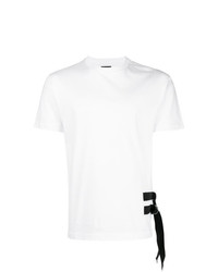 T-shirt à col rond blanc Les Hommes