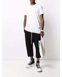 T-shirt à col rond blanc Rick Owens