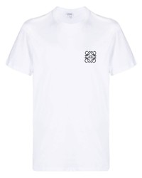 T-shirt à col rond blanc Loewe
