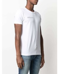 T-shirt à col rond blanc Dondup