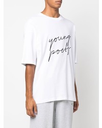 T-shirt à col rond blanc YOUNG POETS