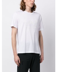 T-shirt à col rond blanc Ea7 Emporio Armani