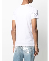 T-shirt à col rond blanc Balmain