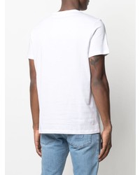 T-shirt à col rond blanc Balmain