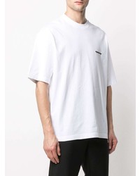 T-shirt à col rond blanc Balenciaga