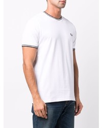 T-shirt à col rond blanc Fred Perry