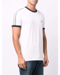 T-shirt à col rond blanc Fred Perry