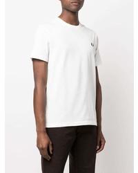 T-shirt à col rond blanc Fred Perry