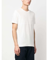 T-shirt à col rond blanc Corneliani