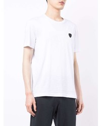 T-shirt à col rond blanc Ea7 Emporio Armani