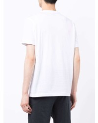 T-shirt à col rond blanc Ea7 Emporio Armani