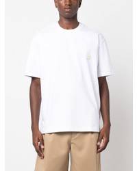 T-shirt à col rond blanc Solid Homme