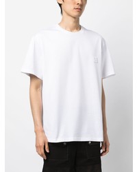 T-shirt à col rond blanc Wooyoungmi