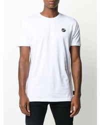 T-shirt à col rond blanc Philipp Plein