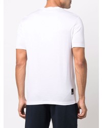 T-shirt à col rond blanc Emporio Armani