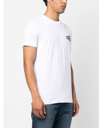 T-shirt à col rond blanc Diesel