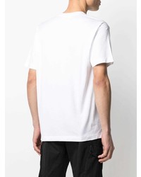 T-shirt à col rond blanc Stone Island