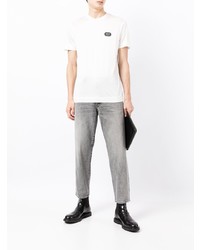 T-shirt à col rond blanc Emporio Armani