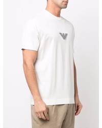 T-shirt à col rond blanc Emporio Armani