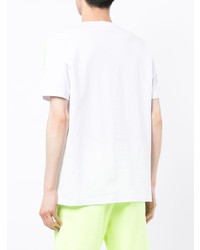 T-shirt à col rond blanc Ea7 Emporio Armani