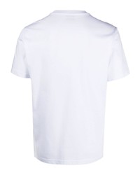 T-shirt à col rond blanc Ea7 Emporio Armani