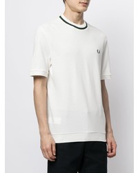 T-shirt à col rond blanc Fred Perry