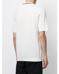 T-shirt à col rond blanc Fred Perry