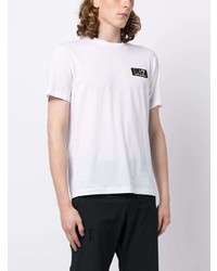 T-shirt à col rond blanc Ea7 Emporio Armani