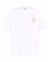 T-shirt à col rond blanc Z Zegna