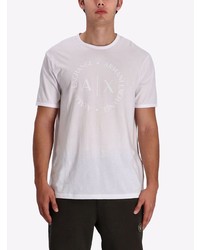 T-shirt à col rond blanc Armani Exchange