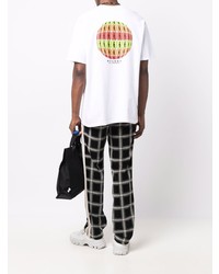 T-shirt à col rond blanc Stussy