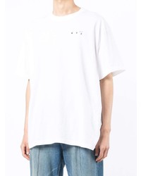 T-shirt à col rond blanc Off-White