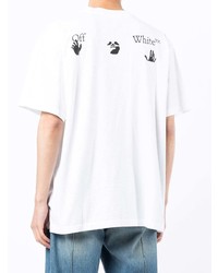 T-shirt à col rond blanc Off-White