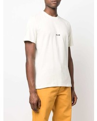 T-shirt à col rond blanc MSGM