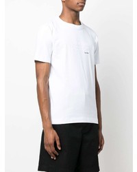 T-shirt à col rond blanc Calvin Klein