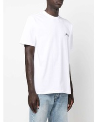 T-shirt à col rond blanc Stussy