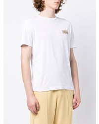 T-shirt à col rond blanc Ea7 Emporio Armani