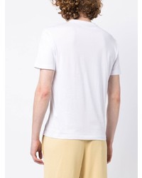 T-shirt à col rond blanc Ea7 Emporio Armani